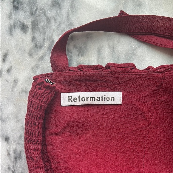 Reformation Nikita Burgundy Midi Dress | 6P - Picture 4 of 6